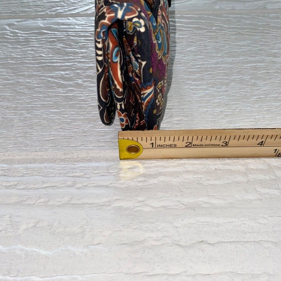 Vera Bradley Wallet With Strap Crossbody Kensington Brown Paisley Retired Print - Picture 7 of 10